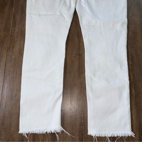 Frame Straight Leg Jean Distressed White Le Boy Jeans Size 29 - Picture 9 of 9